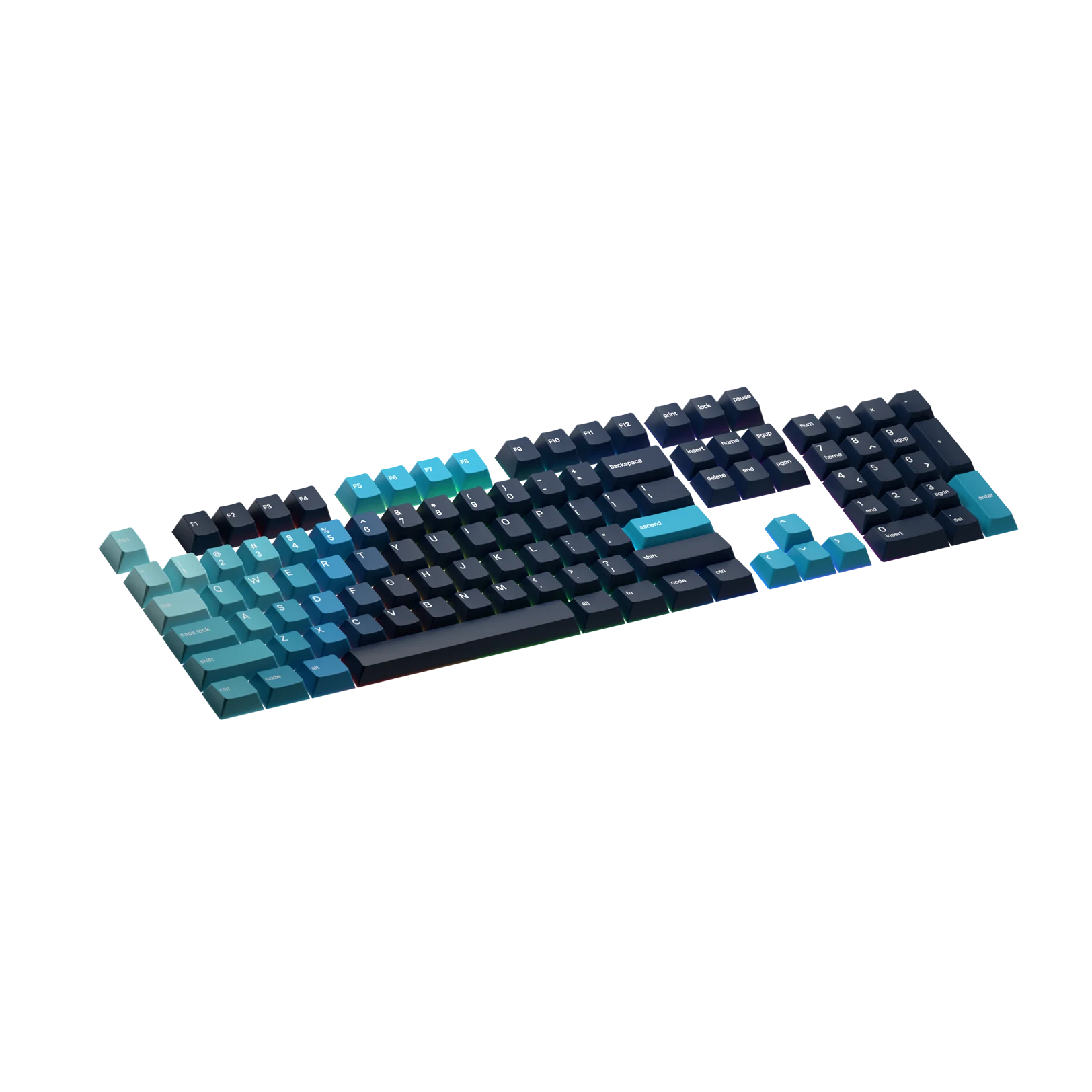 Celestial Ice Keycaps for Mechanical Keyboards - Custom Cherry MX Switches - Gaming & Typing Enhancer for PC & Mac - Perfect for Gamers, Programmers & Office Work