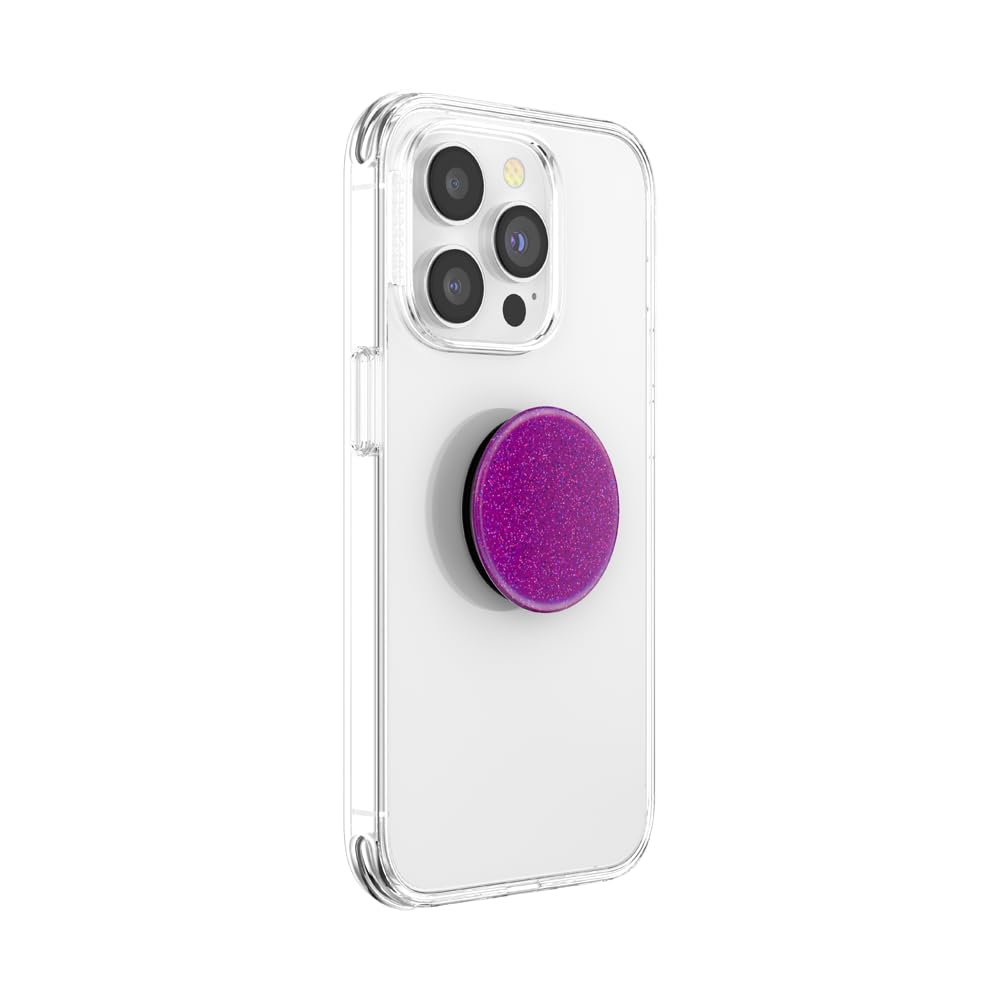 PopSockets Phone Grip with Expanding Kickstand - Glitter Confetti Purple Haze | Secure Phone Holder for iPhone & Android | Perfect for Selfies, Video Calls & Hands-Free Viewing