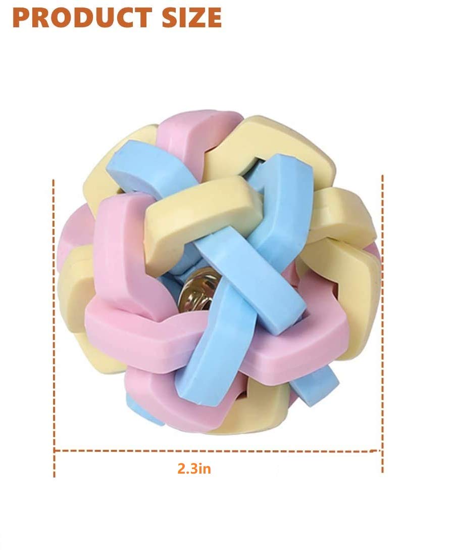 Durable Cat & Dog Interactive Toy Ball with Bell - Chew-Proof Rubber Ball for Teeth Cleaning - Fun Pet Toy for Small & Medium Dogs - Perfect for Playtime & Dental Health