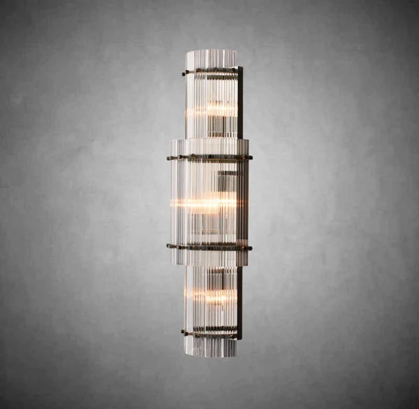 Lux Grand Round Sconce Wall Light - Modern Gold Finish LED Wall Sconce for Living Room, Bedroom, Hallway Lighting Decor