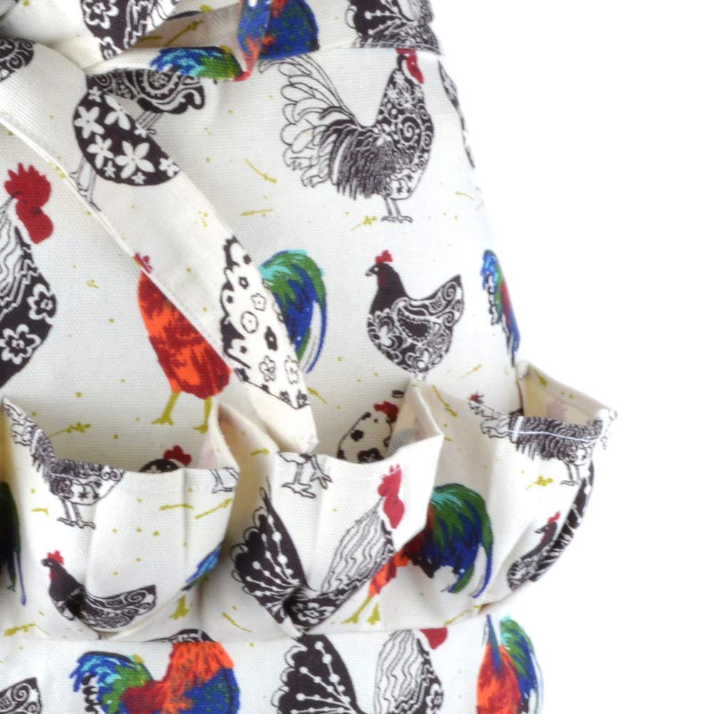 Egg Gathering Apron with 12 Pockets - Chicken, Duck, Goose, Quail & Dove Egg Holder - Easter Egg Collecting Bib for Farmers & Gardeners - Perfect for Poultry Farms, Backyard Coops & Easter Egg Hunts