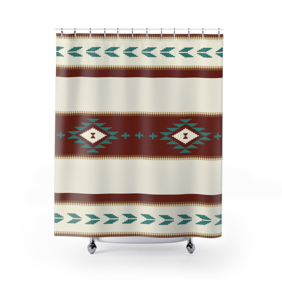 Sedona Falls Southwestern Shower Curtain - 71 x 74 Inch Polyester Bathroom Decor with Rustic Desert Design - Perfect for Southwest Style Bathrooms & Spa Retreats