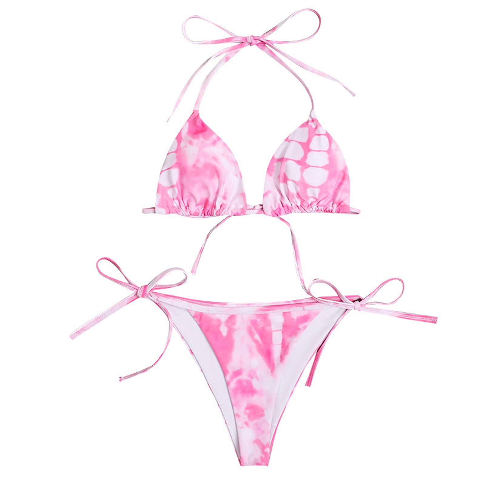 iLH Women's Sexy Gradient Print Bikini Swimsuit - Comfortable Strappy Open Back Design for Beach, Pool & Vacation | ST-414