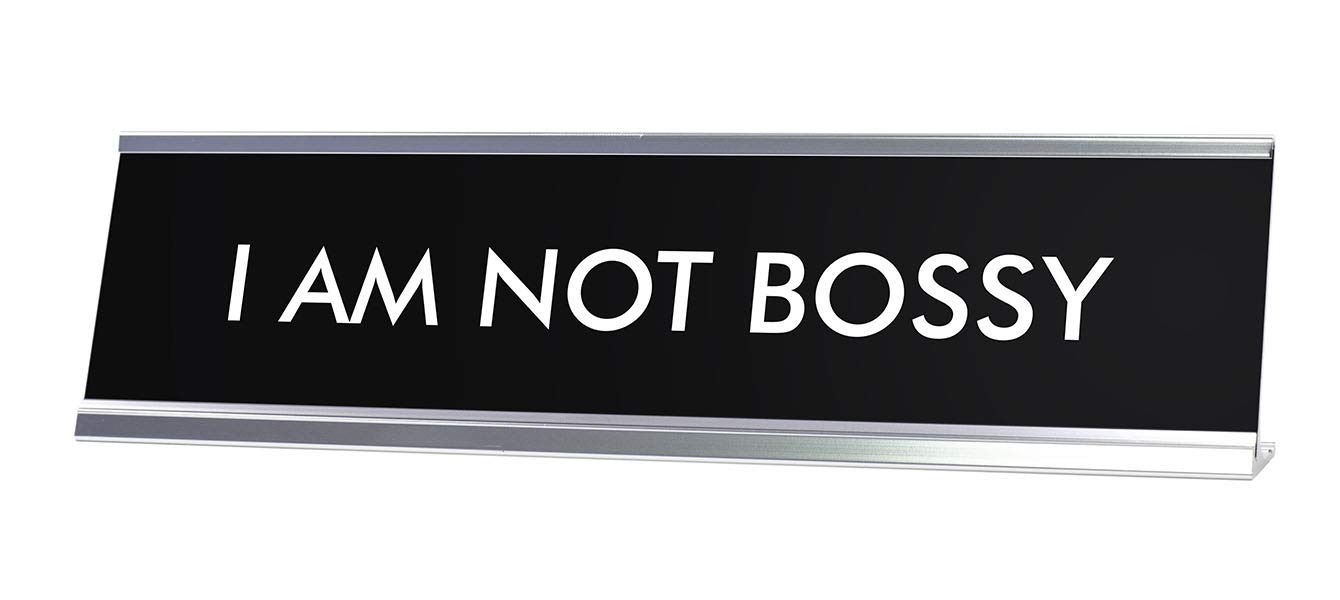 ByLITA I AM NOT Bossy Motivational Desk Sign - Funny Office Decor for Women, Coworkers & Boss - Inspirational Workplace Gift for Desk, Home or Office