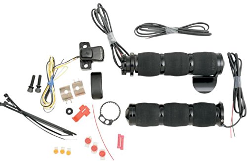 Avon Grips MT-IN-AIR-90ABH Heated Motorcycle Hand Grips with Air Cushion Technology & Throttle Boss - Black Anodized for Comfortable Winter Riding & Long-Distance Touring