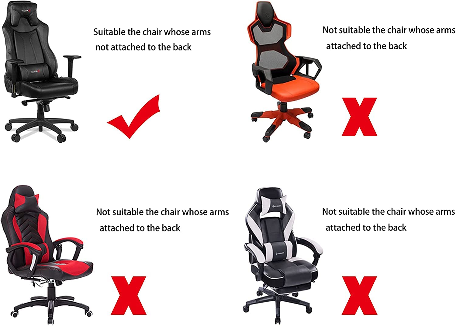 Premium Stretch Gaming Chair Cover - Washable Slipcover for Armchair, Swivel & Office Chairs - X-Large Ivory - Perfect for Gaming Setups & Home Office Decor