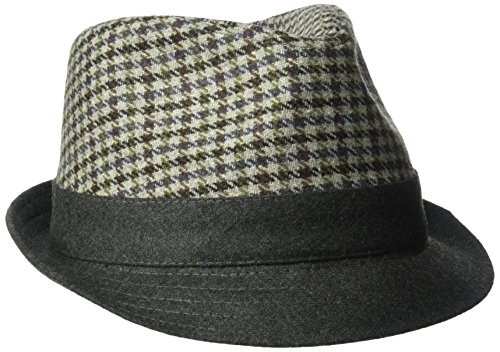Men's Wool Blend Plaid Fedora Hat - Stylish & Warm for Outdoor Wear