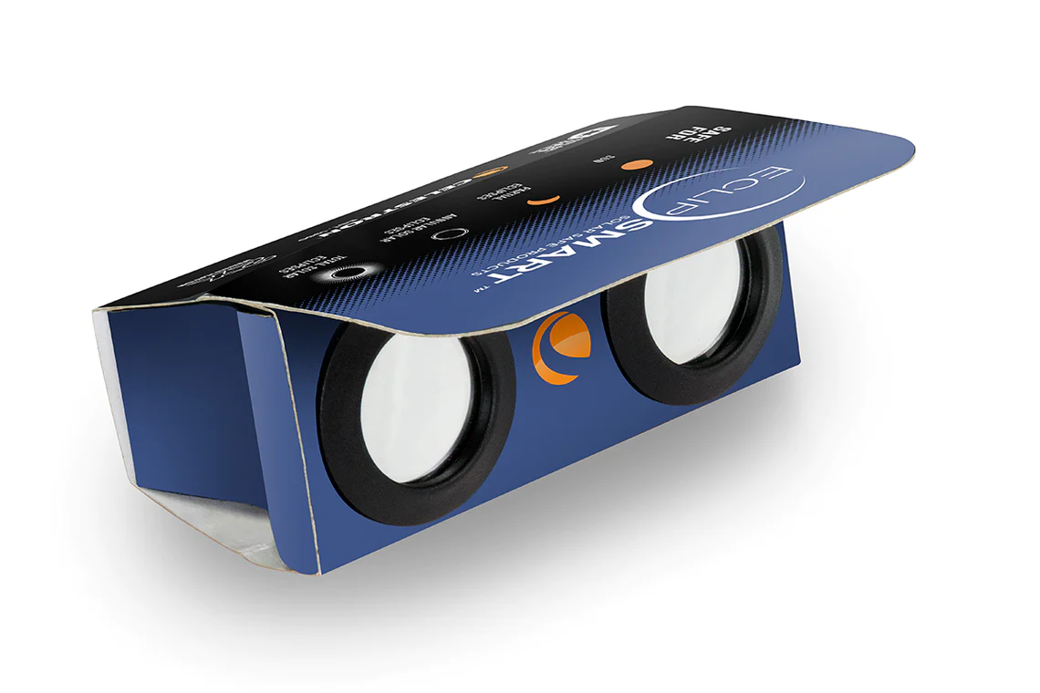 EclipSmart 2x Power Solar Eclipse Glasses - Safe & Certified for Direct Sun Viewing - Perfect for Eclipse Watching, Astronomy Events & Outdoor Activities