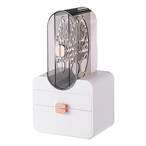 Jewelry Storage Box - Drawer Organizer for Bracelets, Necklaces & Earrings - Dustproof Travel Jewelry Case with Display Stand - Portable Carry Bag for Home & Travel (White, One Size) - Perfect for Organizing Jewelry at Home, Office or On-the-Go
