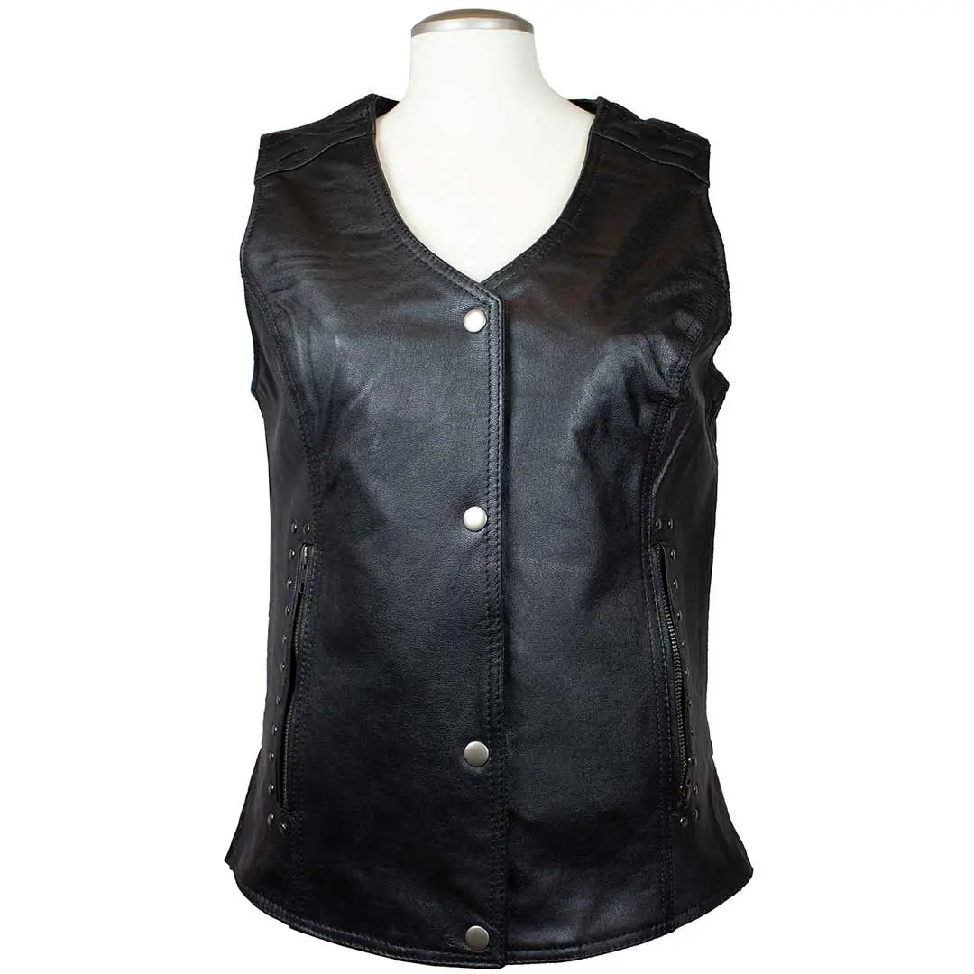 Unik International Women's Studded Fringe Vest - Stylish Biker Jacket for Casual Outfits & Night Out | Perfect for Concerts, Parties & Fashion Statements