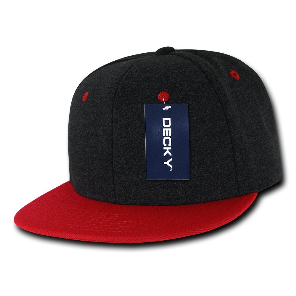DECKY Melton Crown Snapback Hats for Men & Women - Adjustable Baseball Caps for Outdoor Sports, Casual Wear & Fashion Accessories