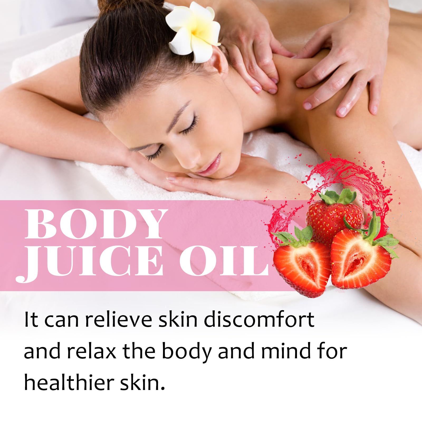 Strawberry Scented Body Oil for Women - Nourishing & Hydrating Moisturizer for Dry Skin | Handcrafted Essential Oil | 4.05 Fl Oz | Perfect for Massage, Aromatherapy & Daily Skincare Routine