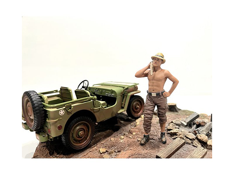 1/18 Scale 4X4 Mechanic Figure - Highly Detailed Model for RC Cars & Diorama Scenes - Perfect for Collectors & Hobbyists by American Diorama