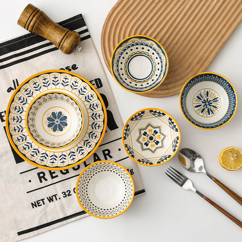 50% Off Clearance Sale - Reusable Printed Bowls & Dishes Set for Home Dining, Party Serving, and Kitchen Decor