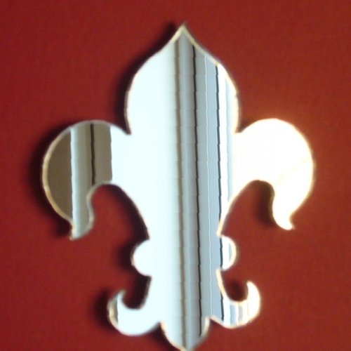 Fleur de LYS Decorative Wall Mirror 12cm x 10cm - Elegant Home Decor for Living Room, Bedroom & Bathroom