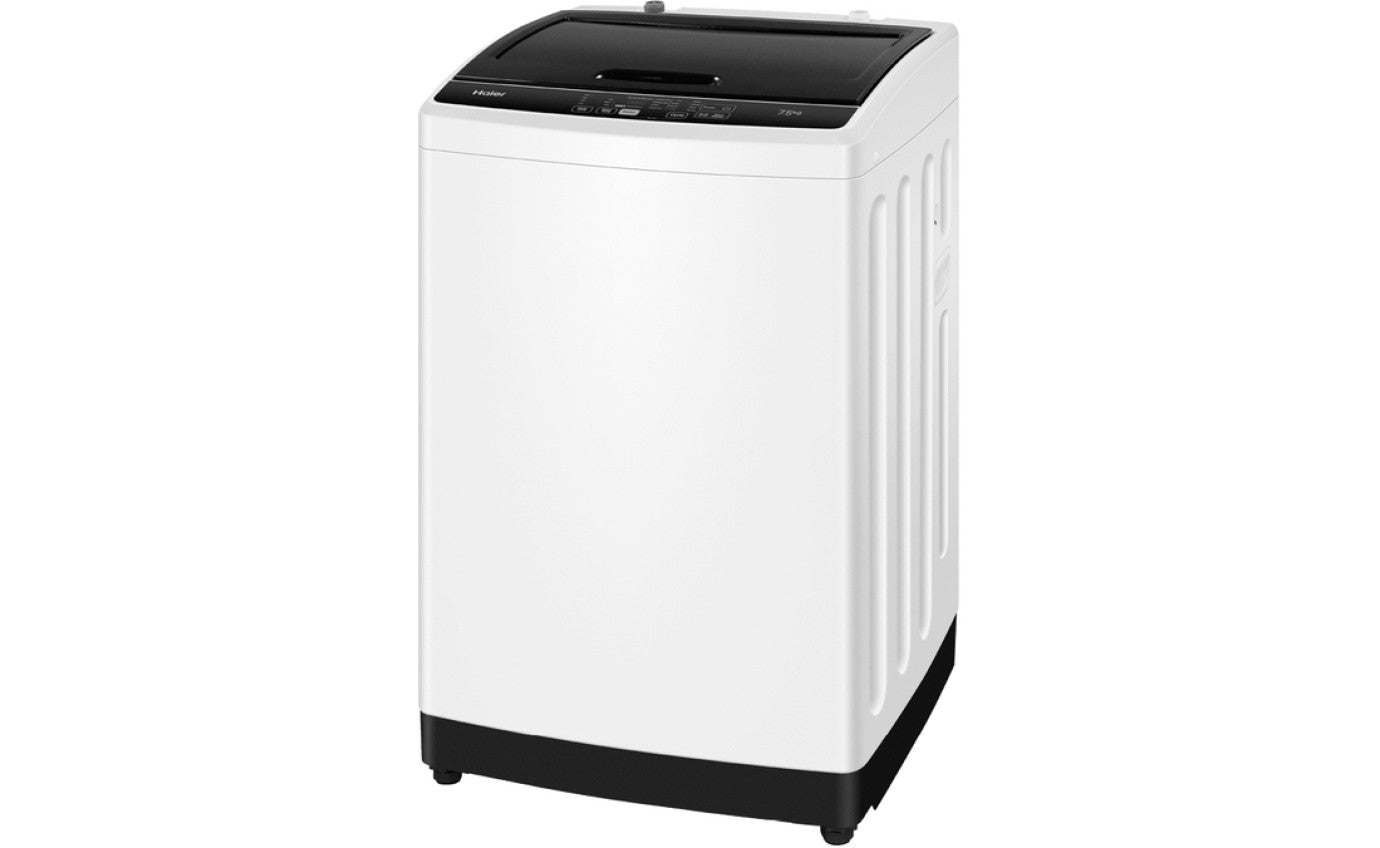 Haier 7.5kg Top Load Washing Machine HWT75AA1 - Energy Efficient Laundry Washer for Small Homes & Apartments | Perfect for Compact Spaces & Daily Laundry Needs