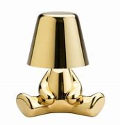 Gold Light Sitting Person Statue - Elegant Home Decor for Living Room, Office & Meditation Space