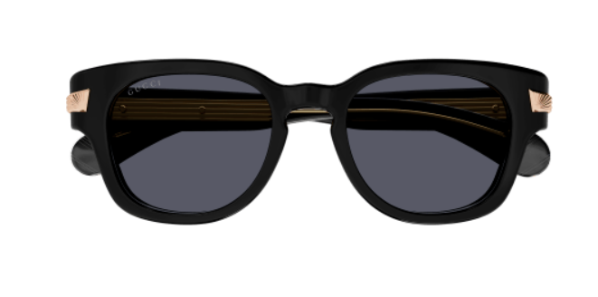 Gucci GG1518S 001 Black/Grey Square Men's Sunglasses - Polarized UV Protection for Driving, Travel & Outdoor Activities