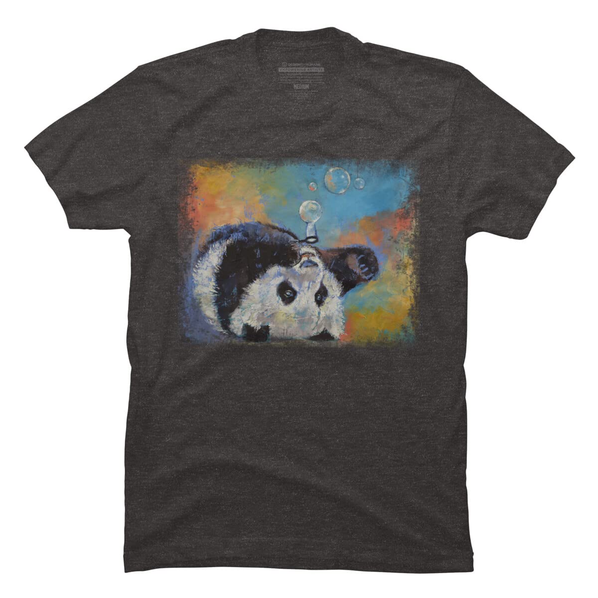Design By Humans Men's Blowing Bubbles Graphic Tee by Creese - Soft Cotton Casual T-Shirt for Everyday Wear - Perfect for Streetwear, Outings & Gifts