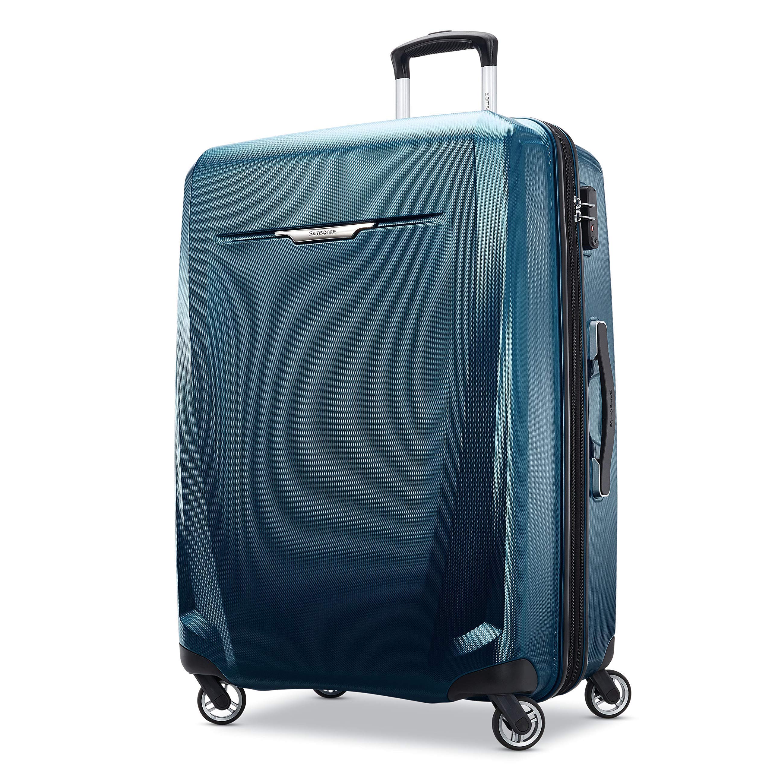 Samsonite Winfield 3 DLX Expandable Hardside Spinner Luggage Set - 3-Piece (20/25/28 Inch) Navy Blue Suitcase for Travel, Business Trips & Family Vacations