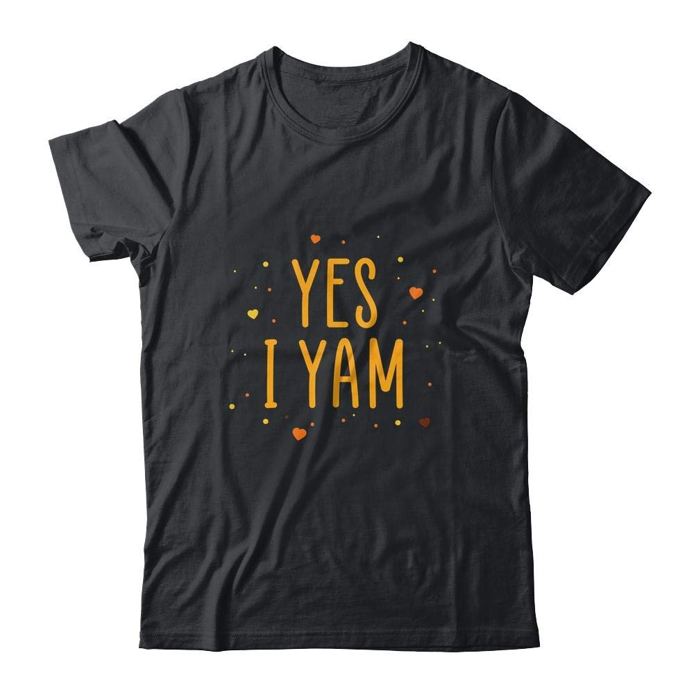 TeesReal Yes I Yam She's My Sweet Potato Matching Couple T-Shirts - Funny Valentine's Day Gift for Couples - Short Sleeve Cotton Tees - Perfect for Anniversaries, Date Nights & Romantic Getaways