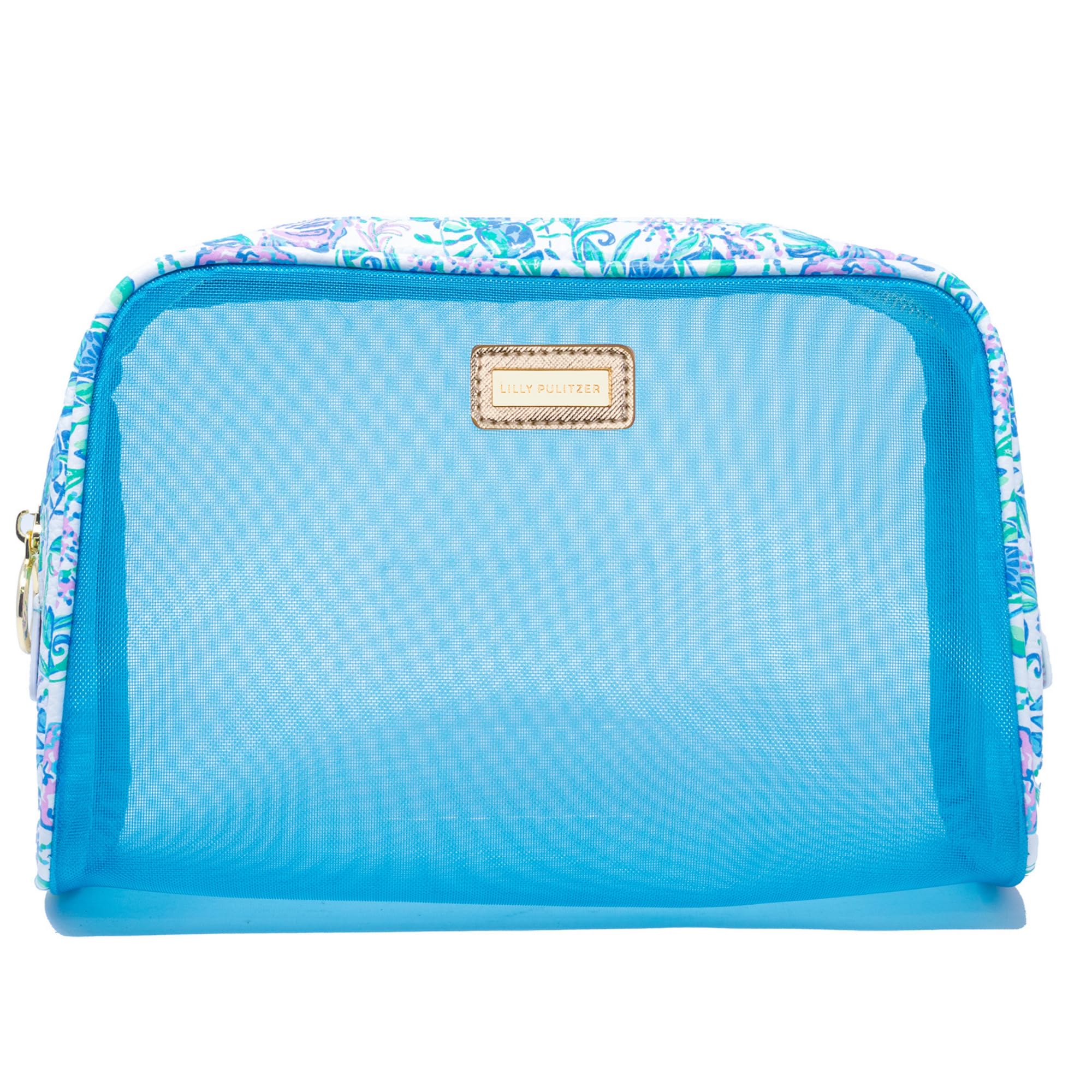 Lilly Pulitzer Clear Zipper Pouch - Cute Pencil Case for Adults & Travel Toiletry Bag - Small Cosmetic Organizer for Makeup, School Supplies or Travel Essentials - Perfect for Office, School & Vacation Trips