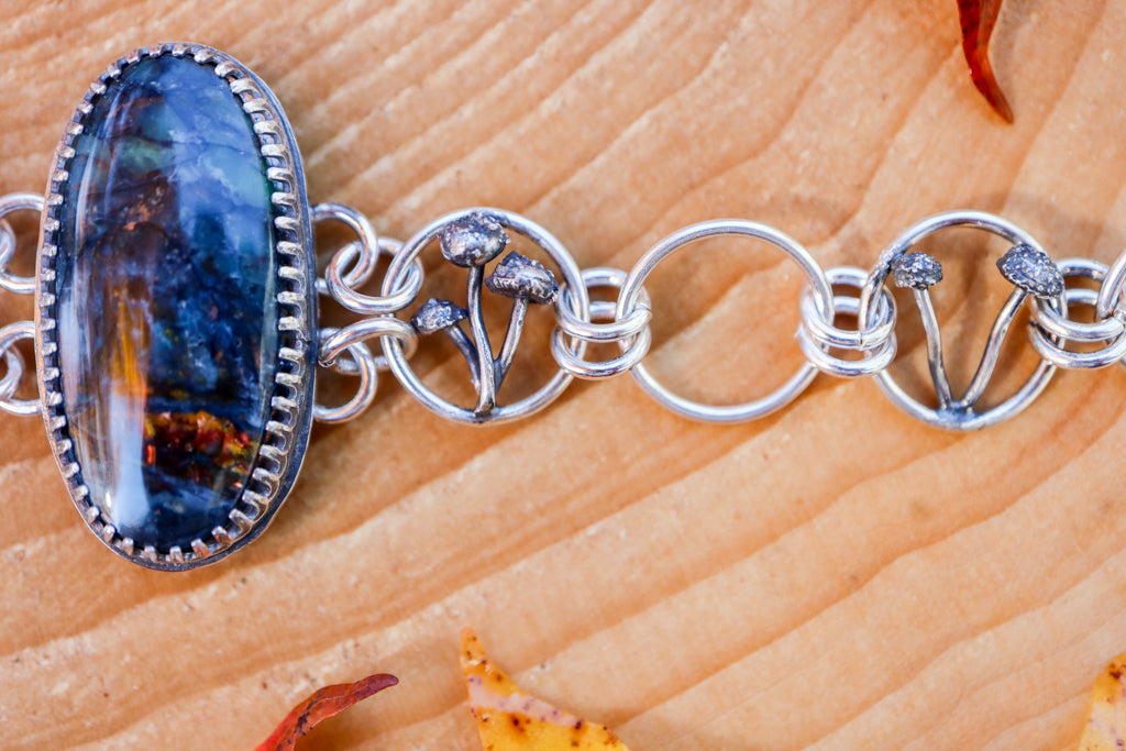 Fairy Ring Mushroom Charm Bracelet - Handmade Boho Nature Jewelry for Women - Perfect for Festivals, Nature Lovers & Boho Fashion