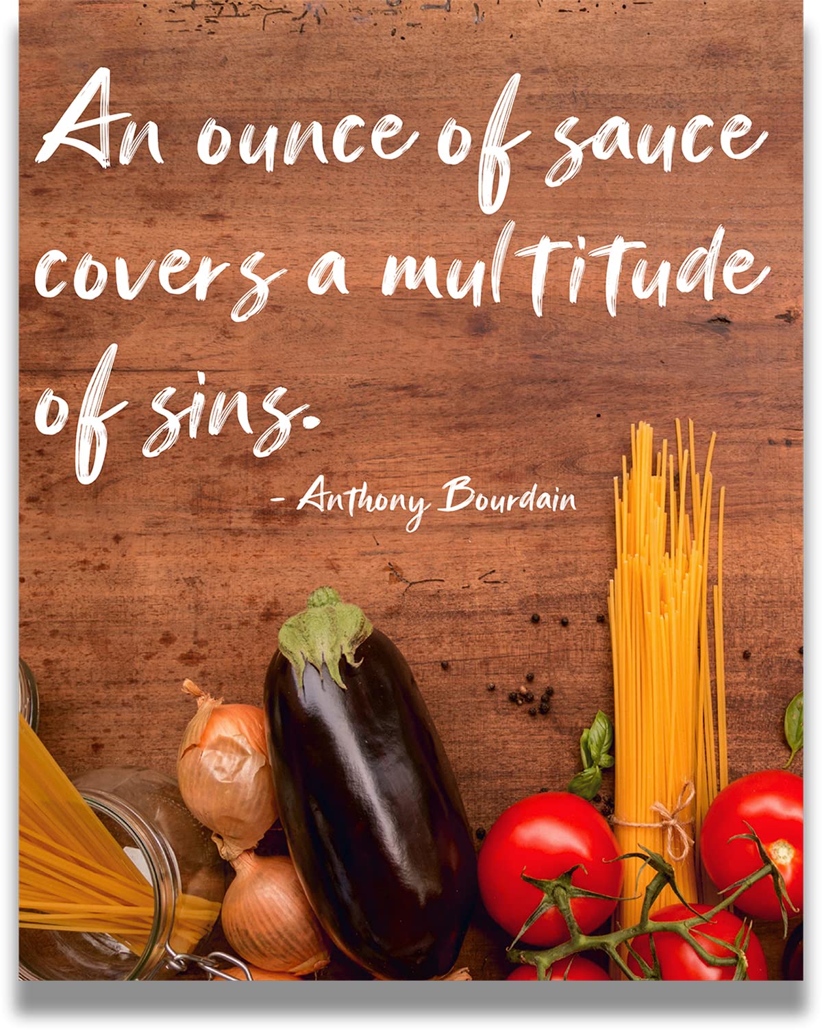Anthony Bourdain Kitchen Wall Art - Chef Decor Poster 32x40 for Home & Restaurant