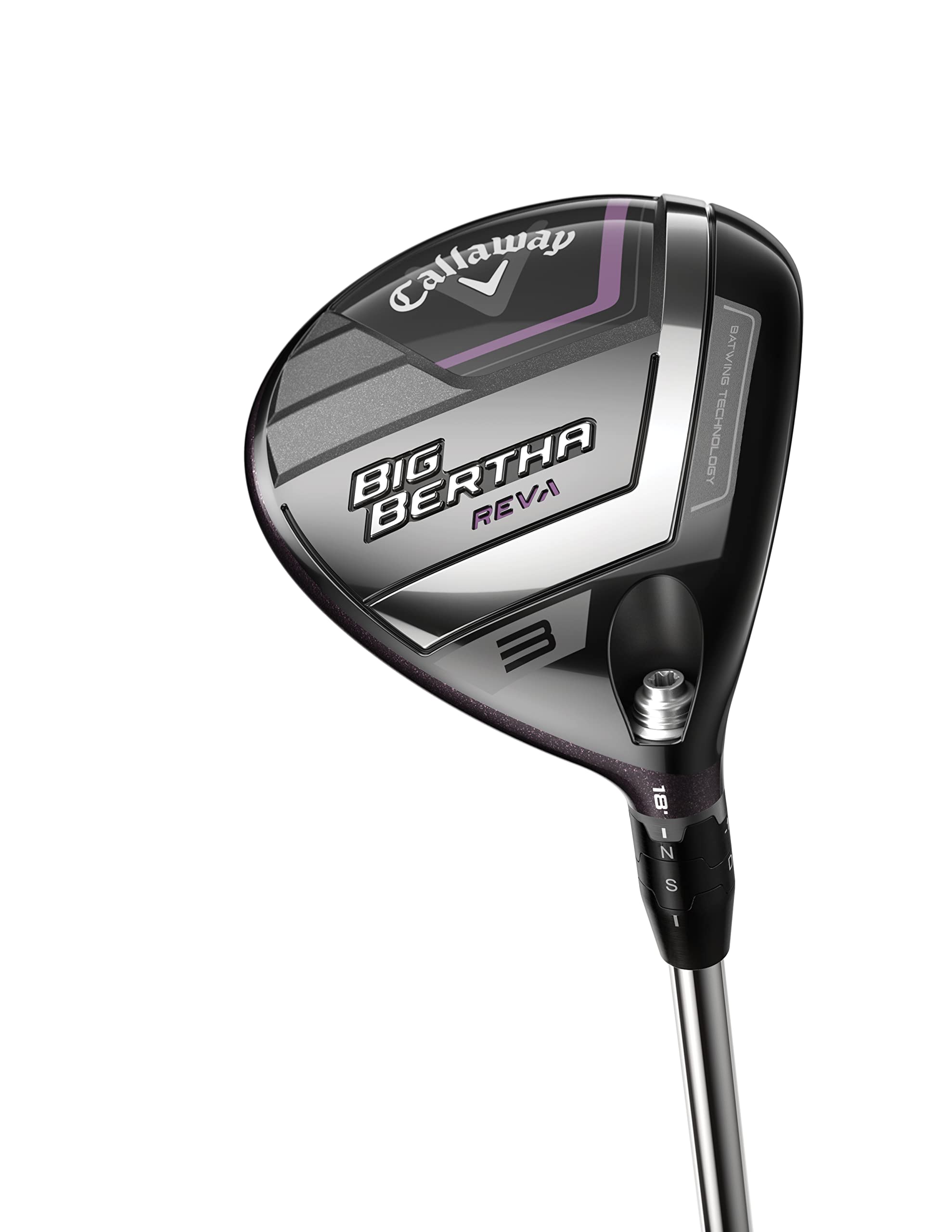 Callaway CG Fw Big Bertha Reva 23 Women's Golf Fairway Woods - Lightweight 50g Graphite Shaft, Purple (Aubergine) | Perfect for Female Golfers Seeking Distance & Forgiveness on the Fairway