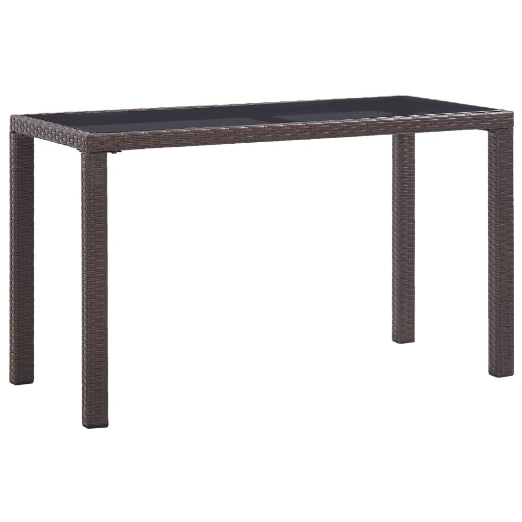 Brown Poly Rattan Outdoor Side Table 48.4