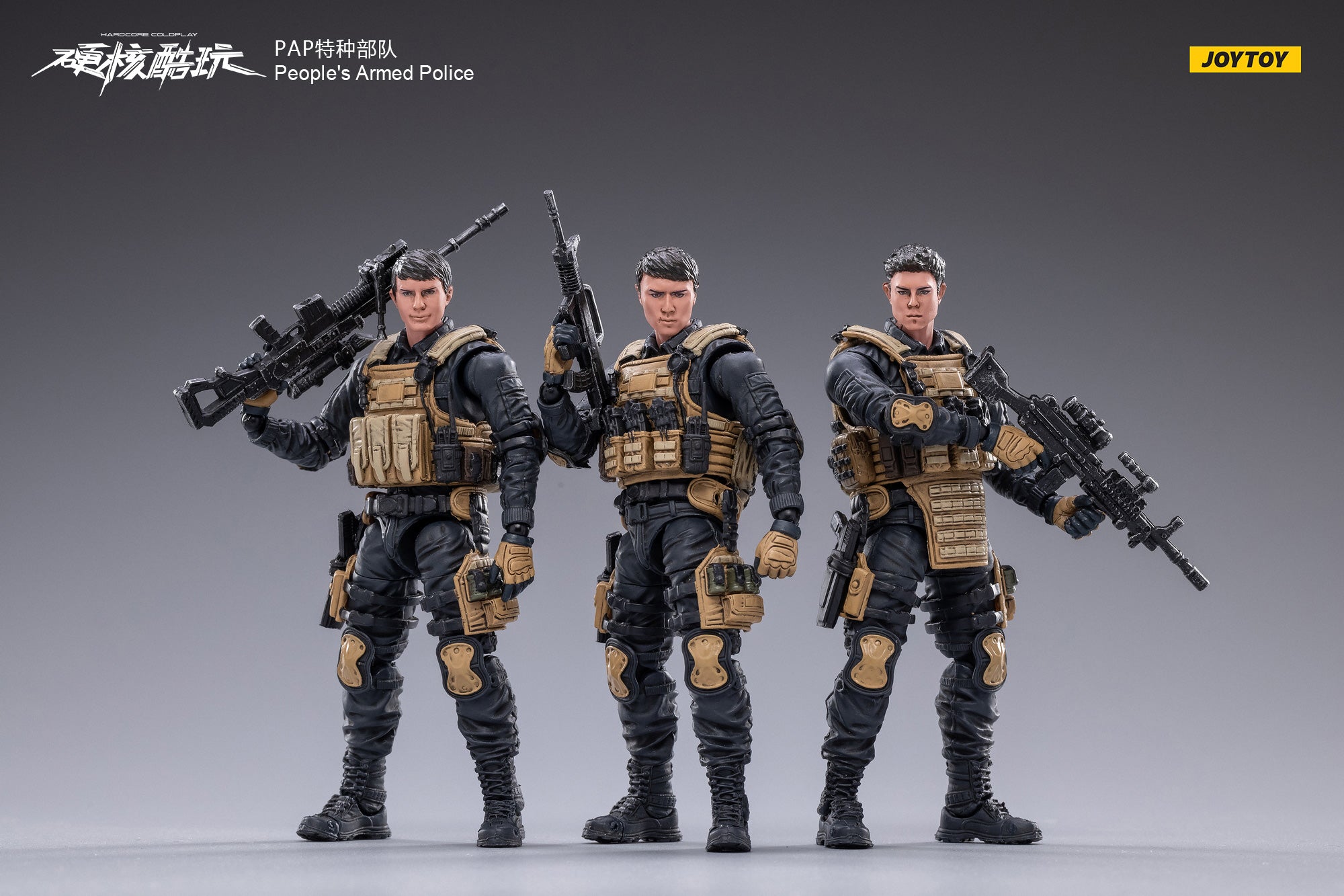 JOYTOY 1/18 Scale Military Action Figure Set - 3PCS PAP Special Forces Collectible Model for Display & Diorama | Perfect for Collectors, Wargaming & Gift Giving