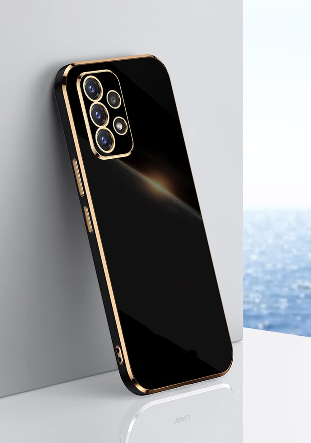 Samsung Galaxy A32 5G Case - Cute Shockproof TPU Silicone Cover with Full Camera Protection & Electroplate Bumper Edge (6.5 Inch, Black) - Perfect for Daily Use, Travel, and Outdoor Activities