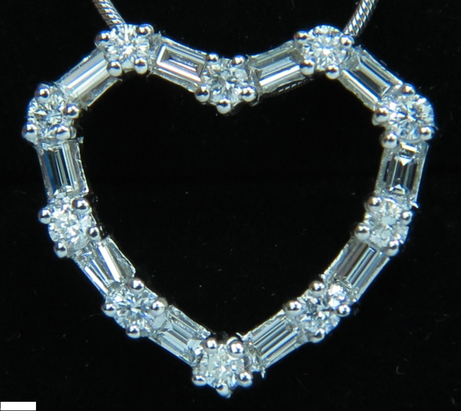 1.10 Carat Diamond Heart Pendant in 14K Gold - G Color VS Clarity - 19