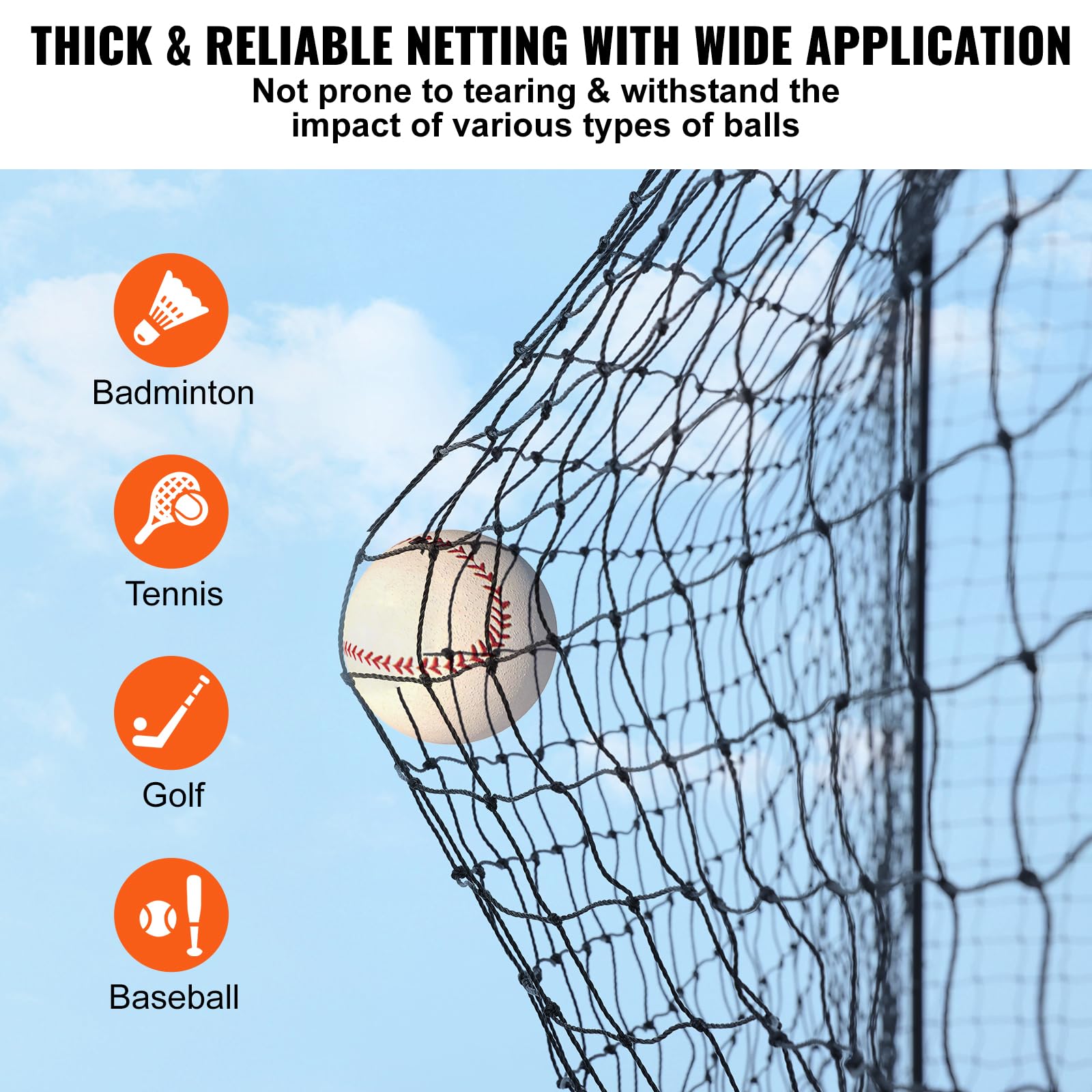 VEVOR Professional Softball & Baseball Batting Training Net - Heavy Duty Portable Pitching Cage with Door & Carry Bag - Durable PE Netting for Backyard, Field & Indoor Practice