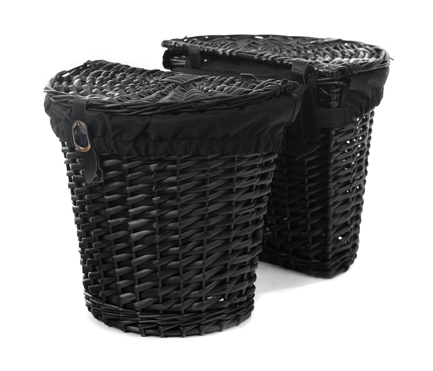 Black Rear Rack Wicker Basket for Bicycle - Perfect for Commuting, Shopping & Picnic Storage Accessories
