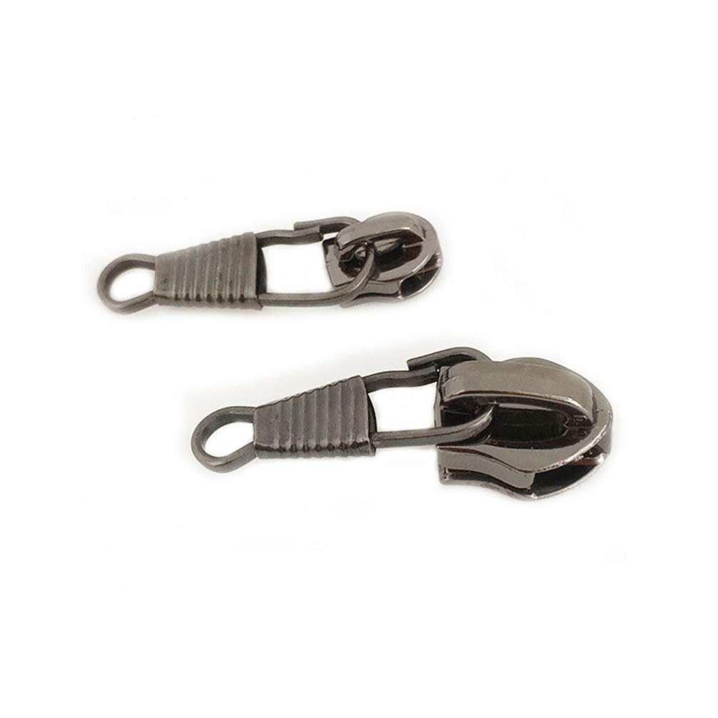 EXCEART 10-Piece Black Metal Zipper Replacement Pulls - Universal Zipper Repair Sliders for Luggage, Backpacks, Coats & Boots - Durable Sewing Accessories for Travel Gear & Clothing Repairs