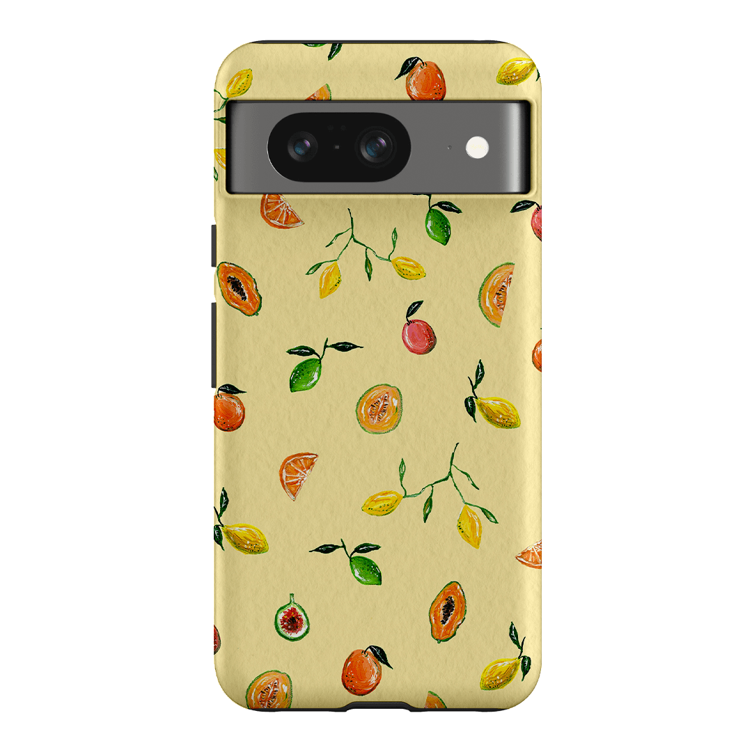 Golden Fruit iPhone Case - Trendy & Protective Phone Cover for iPhone 12/13/14 Pro Max - Perfect for Summer, Beach & Vacation Style