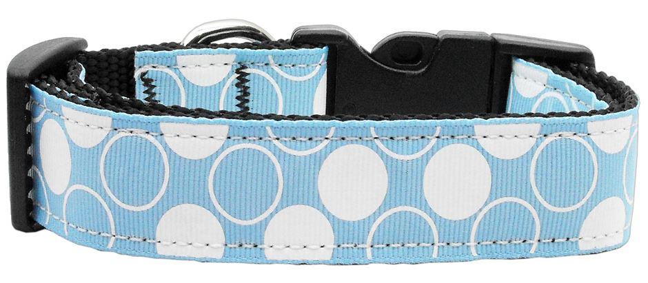 Classic Baby Blue Dog Collar - Soft Nylon Adjustable Pet Collar for Small to Medium Dogs - Perfect for Daily Walks, Training & Grooming