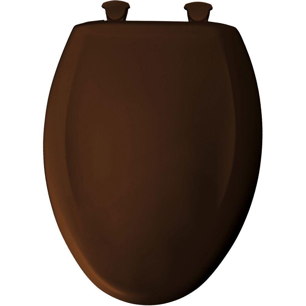 Bemis Elongated Closed Front Plastic Toilet Seat in Swiss Chocolate - Durable & Comfortable Toilet Seat for Bathroom Upgrade - Perfect for Home, Office & Commercial Use