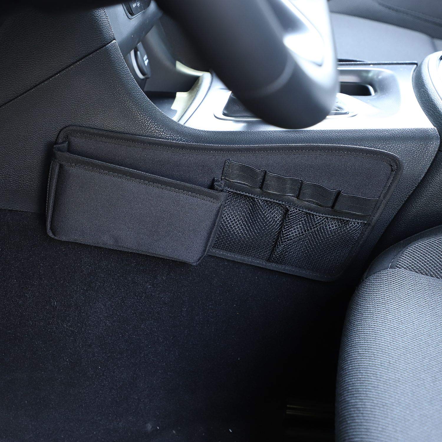 2015-2019 Dodge Charger Center Console Organizer - Black Gear Shift Storage Bag (2 Pack) | Perfect for Car Accessories, Road Trips & Daily Commute