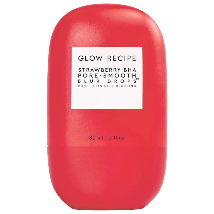 Glow Recipe Strawberry BHA Pore Smooth Blur Drops™ | Pore Minimizing & Skin Smoothing Serum for Oily & Combination Skin | Perfect for Daily Skincare Routine & Makeup Prep