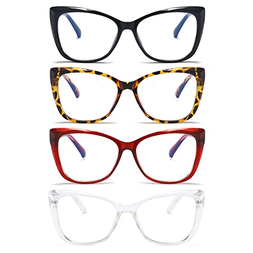 4pcs-black/Tortoiseshell/Transparent/Red