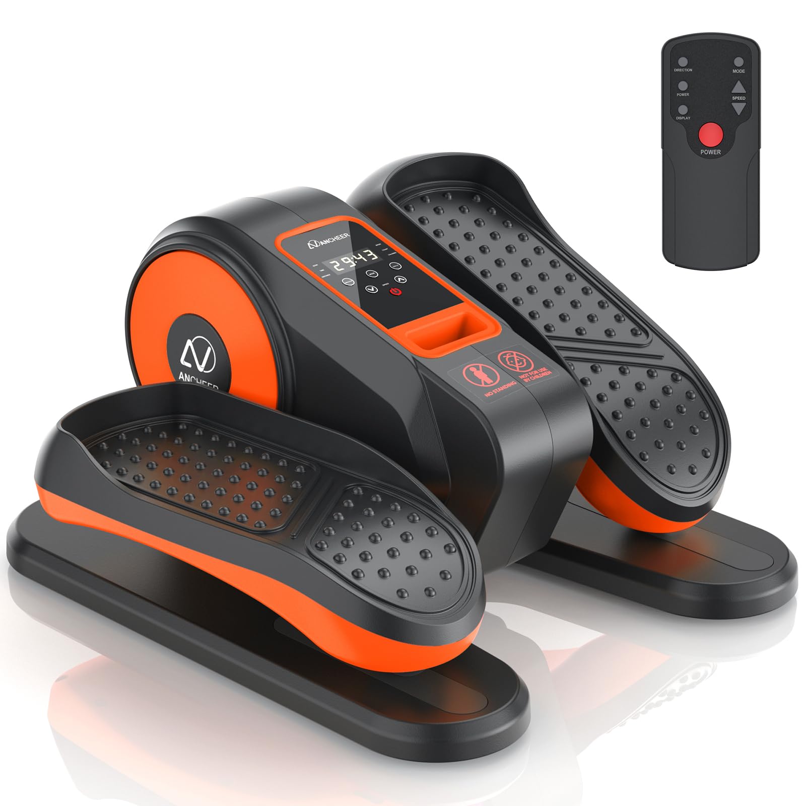 ANCHEER Under Desk Elliptical Machine - Motorized Leg Exerciser for Seniors & Office Workers, 12 Adjustable Speeds, Quiet Seated Elliptical Trainer (Perfect for Home Office, Rehabilitation & Low-Impact Workouts)