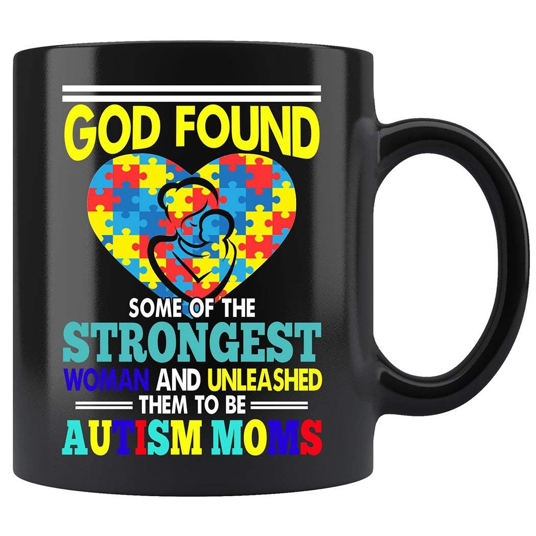 Autism Mom Strong Woman Coffee Mug - 11oz Inspirational Tea Cup for Moms, Teachers & Caregivers - Perfect for Coffee, Tea & Hot Drinks at Home or Office