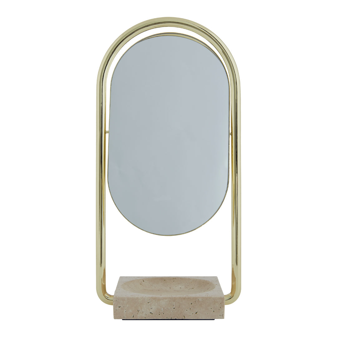 Angui Table Mirror - 2 Pack, Adjustable Vanity Mirror with Stand for Makeup, Skincare & Shaving - Perfect for Bedroom, Bathroom & Dressing Table