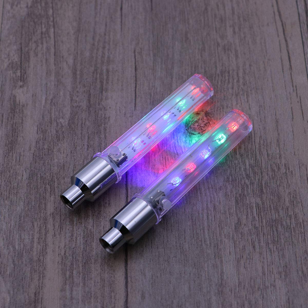 VORCOOL Waterproof LED Bike Tire Valve Stem Lights - 2 Pack for Bicycle, Motorcycle & Car Wheels - Enhance Night Riding Safety & Style for Cycling, Commuting & Outdoor Adventures