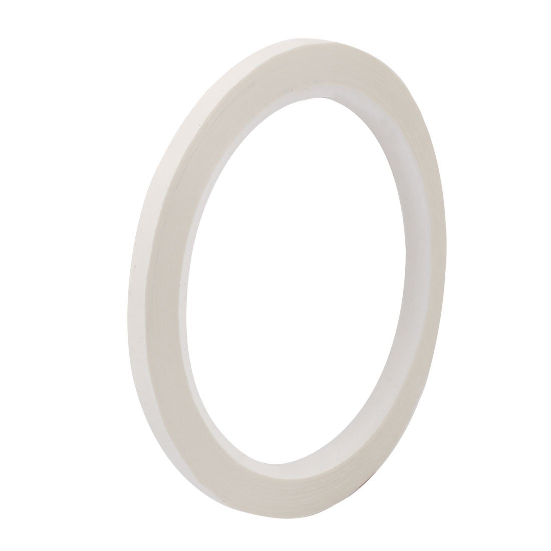 IIVVERR 5mm Single Sided Strong Self-Adhesive Mylar Tape - 50M Flame Retardant Logo Tape for Electrical Insulation, Crafts & DIY Projects (White)