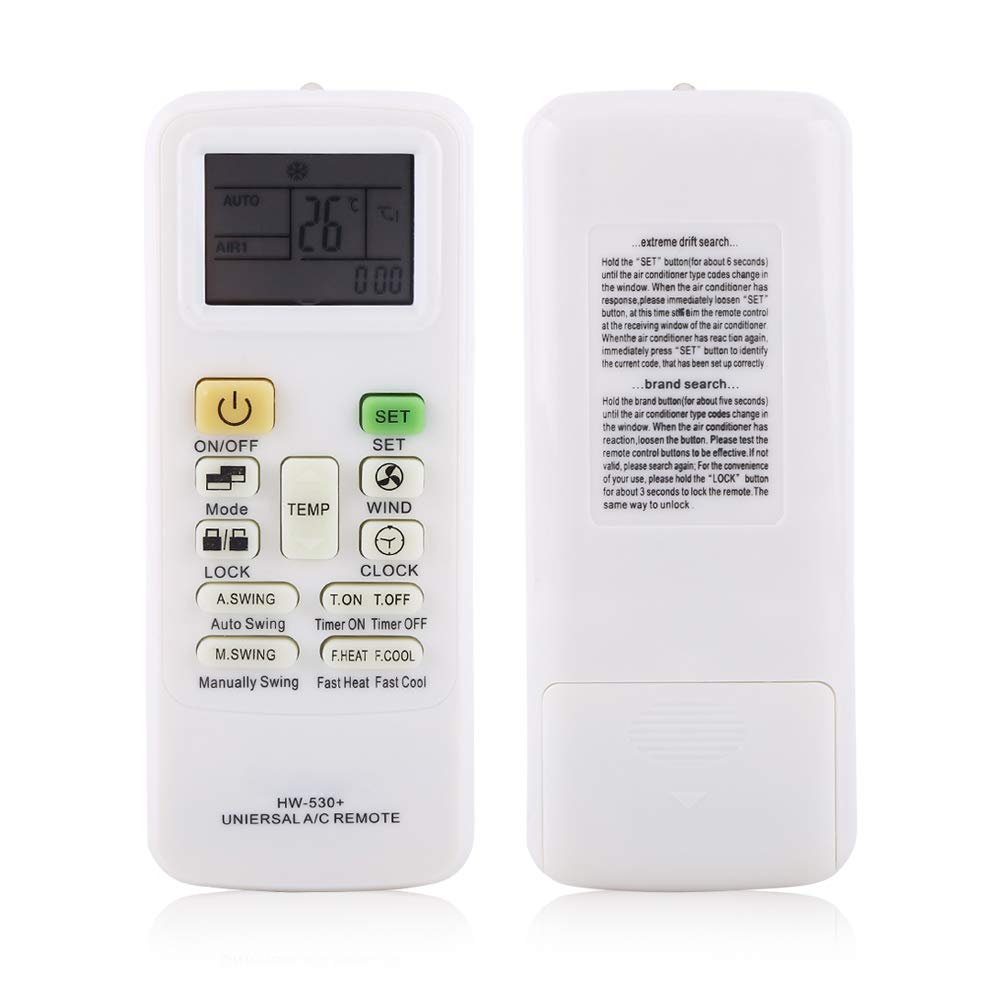 Universal Smart AC Remote Control Replacement - LCD Display for Air Conditioners | Compatible with Most Brands | Perfect for Home, Office & Hotel Use