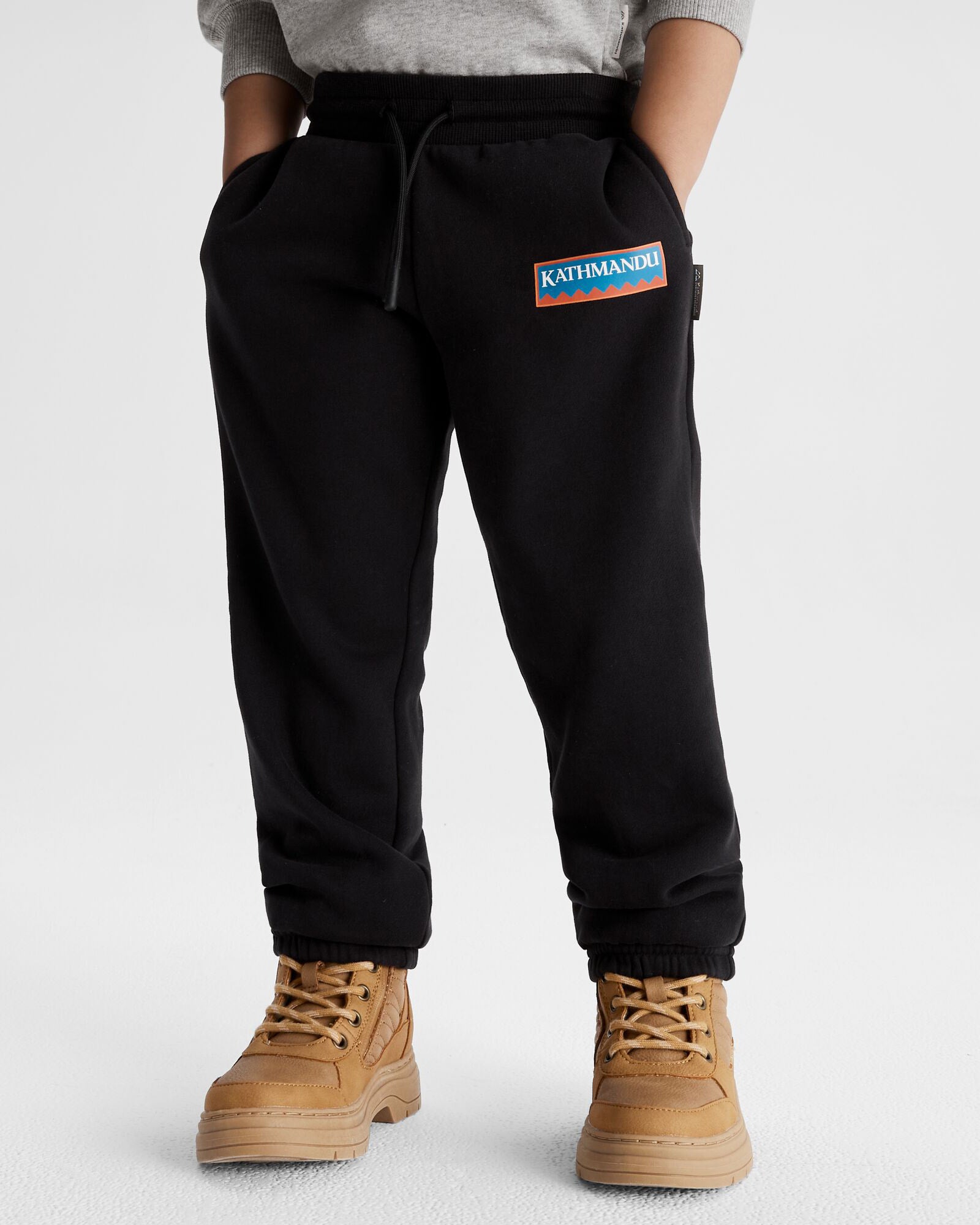 Heritage Logo LT BB Jogger Pants for Kids - Black Stingray Color | Comfortable Athletic Joggers for Boys & Girls | Perfect for School, Playdates & Outdoor Activities