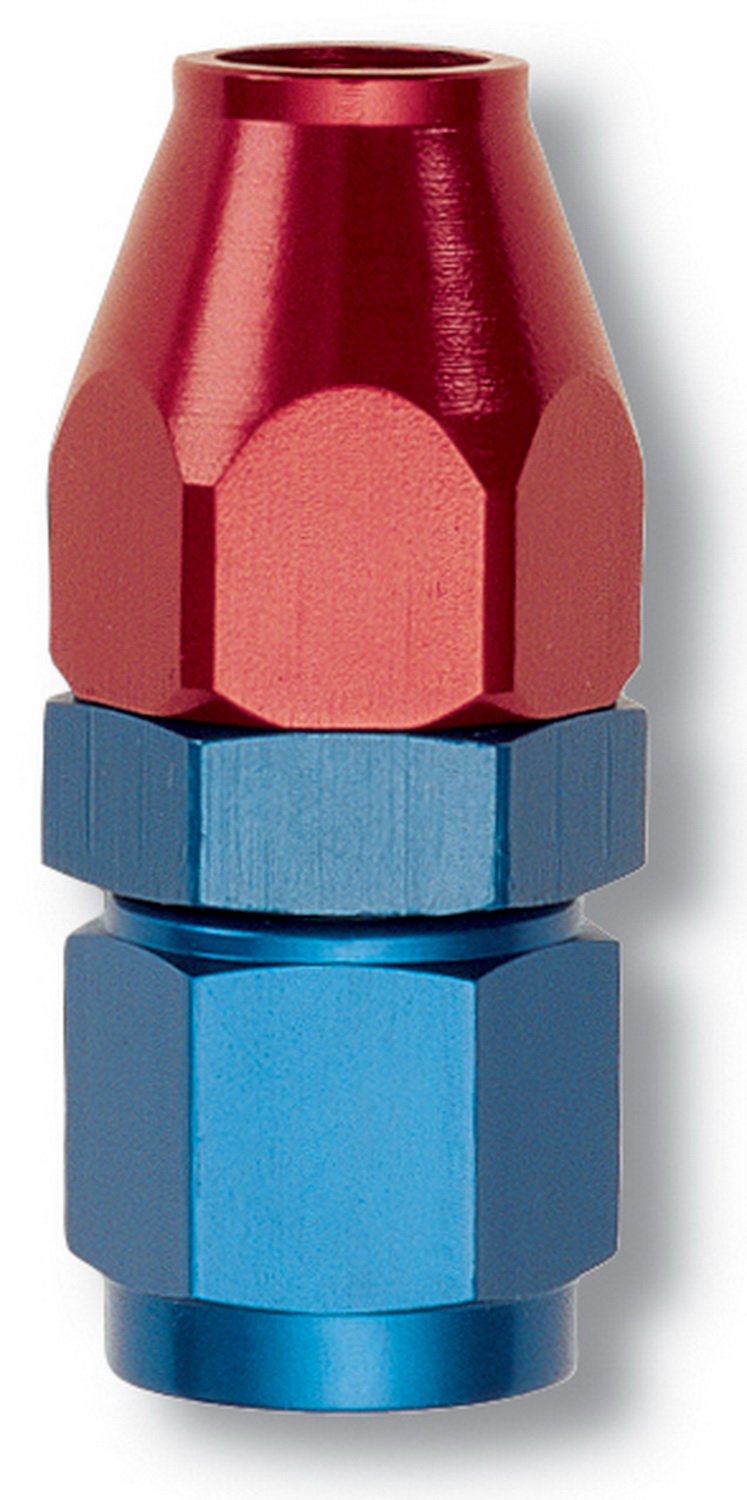 Russell/Edel 639200 Red & Blue Anodized Aluminum Fuel Hose Adapter - High Performance Fuel Line Connector for Automotive, Marine & Industrial Applications
